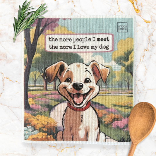 Love My Dog Swedish Dishcloth