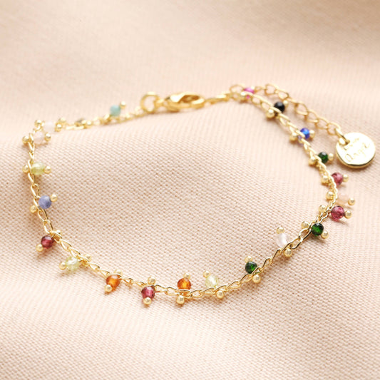 Precious Stone Droplet Bracelet