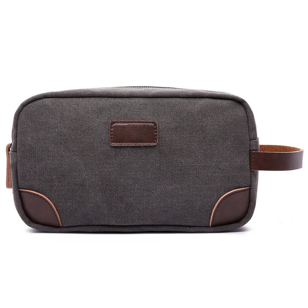 Grey Canvas Dopp Kit