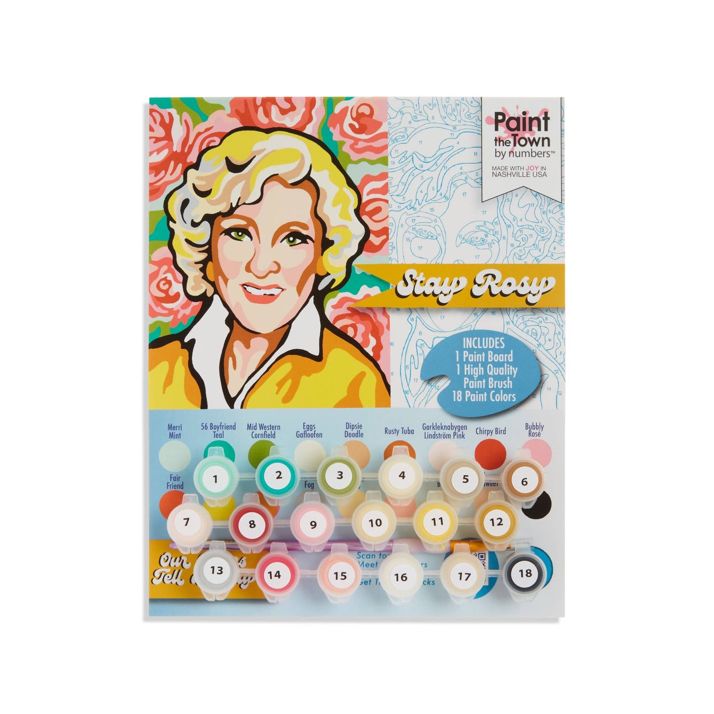 Golden Girls Rose Paint by Numbers Kit