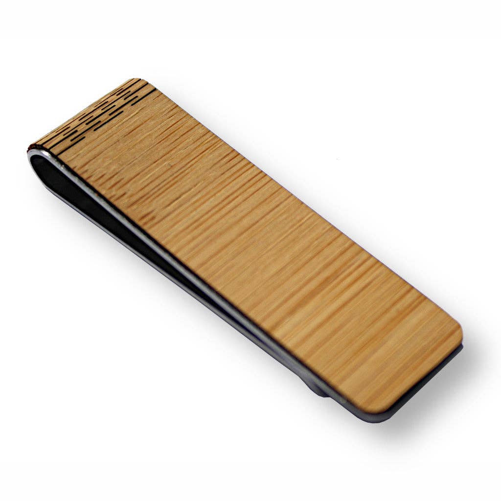 Carmalized Bamboo Money Clip