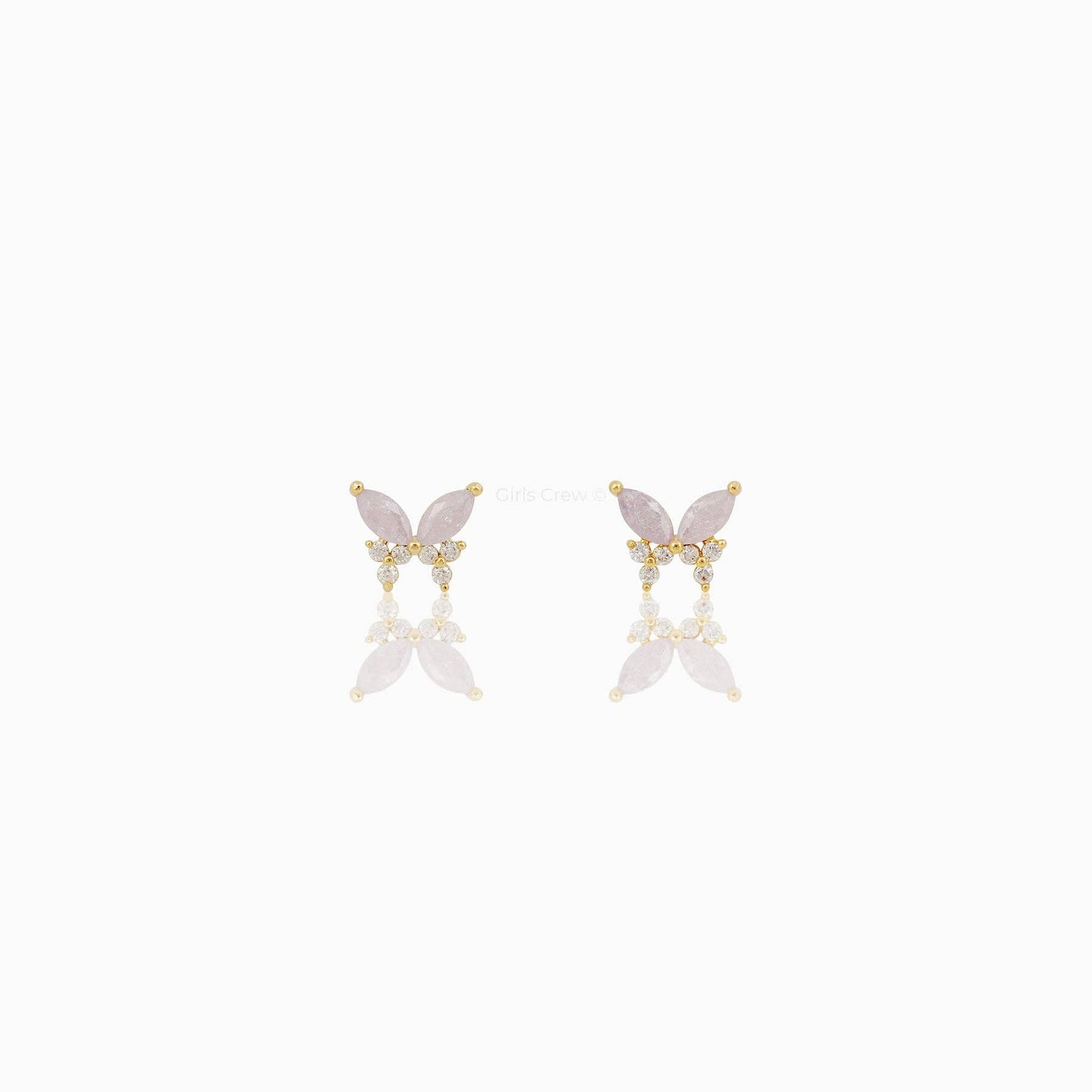 Lavender Butterfly Studs