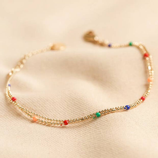 Layered Rainbow Bracelet