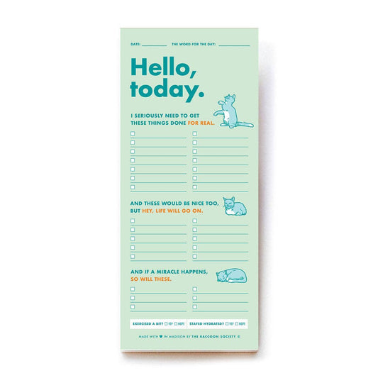 Hello, Today Fridge Notepad