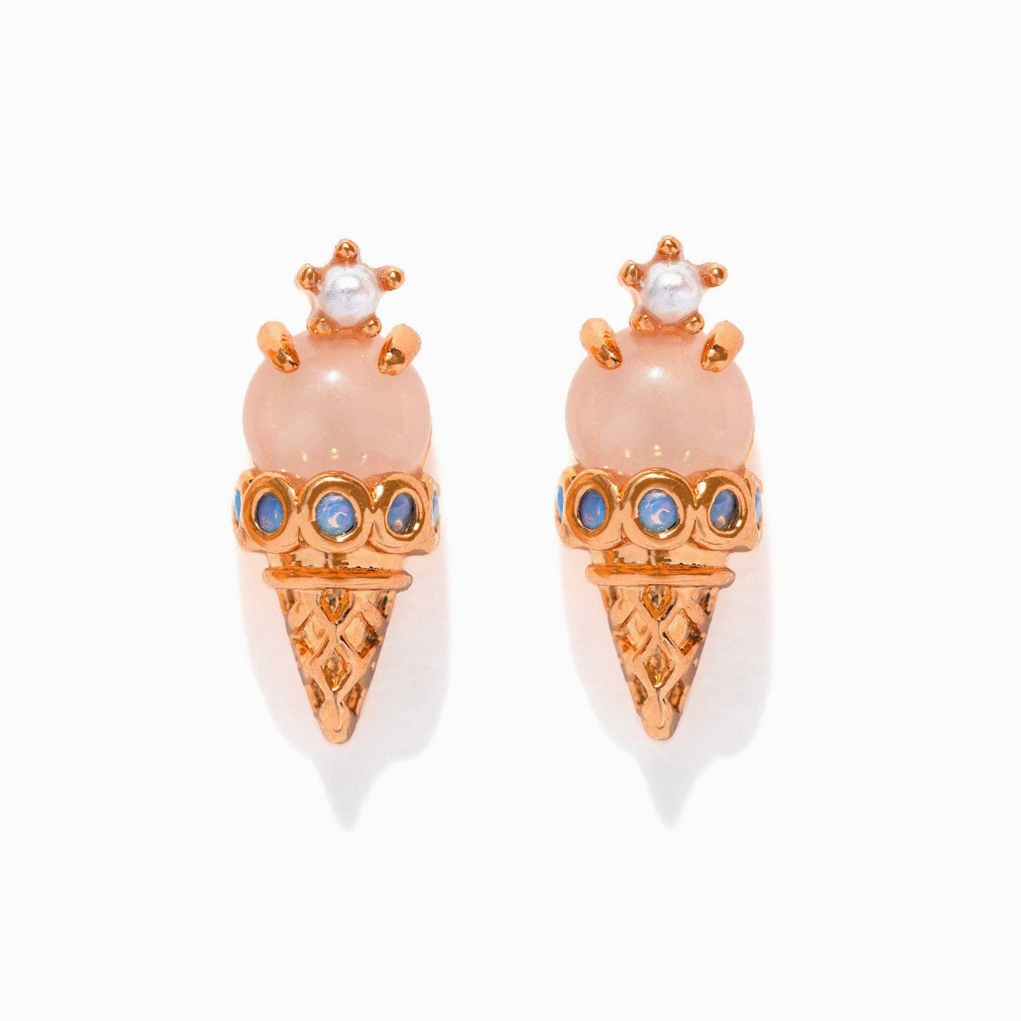 Rose Gold Ice Cream Studs