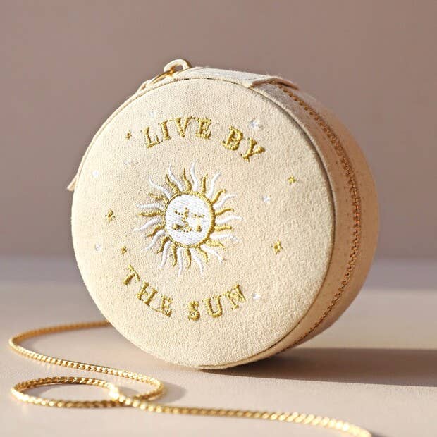 Sun and Moon Beige Jewelry Case