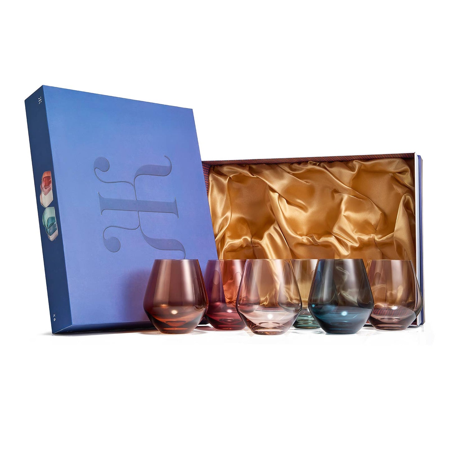 Pastel Stemless Wine Glass Set