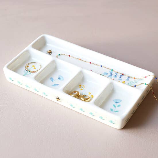 Floral Ceramic Trinket Tray