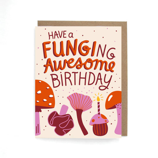 Mushroom Birthday Greeting Card