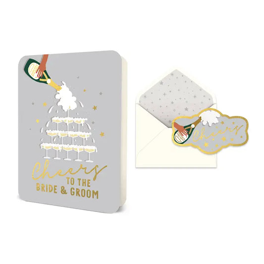 Cheers to Bride & Groom Greeting Card