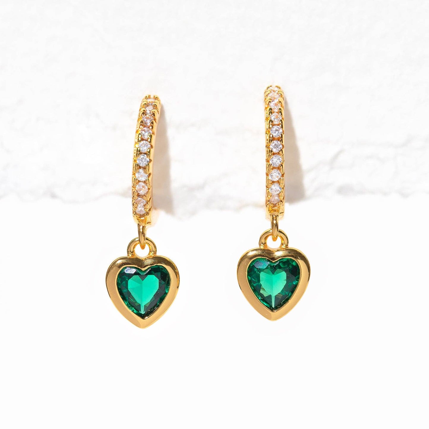 Green Goddess Dangle Hoops