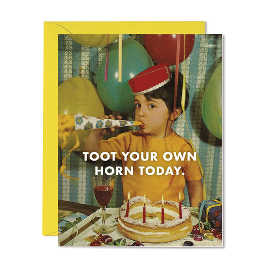 Toot Own Horn Birthday Card