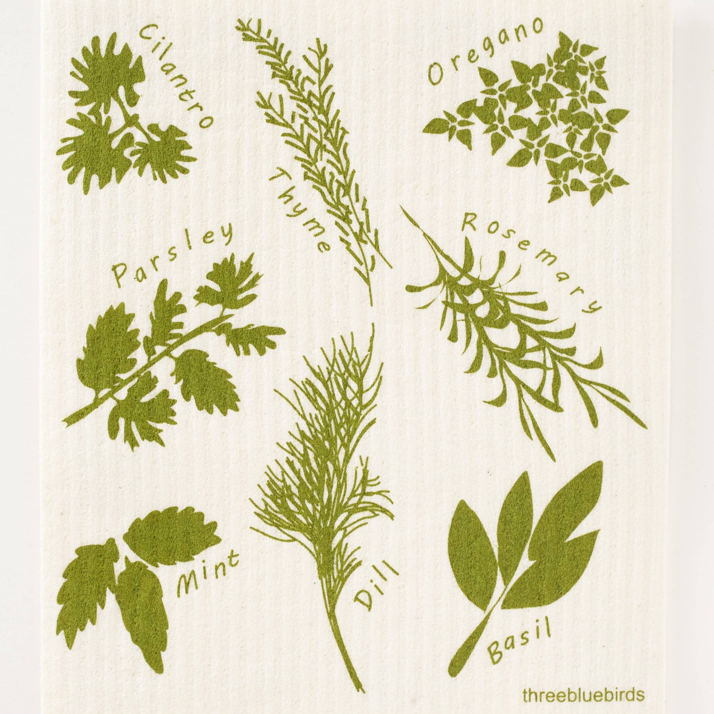 Herbs Swedish Dishcloth