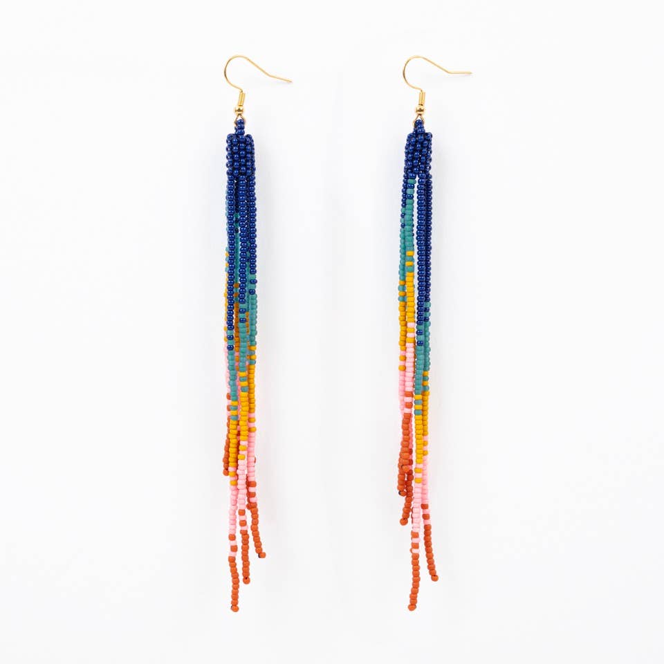 Deep Pop Ombre Fringe Duster Earrings