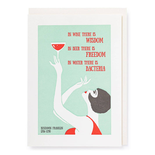 Wine and Wisdom Greeting Card