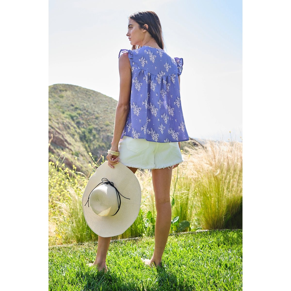 Lavender Ruffled Blouse